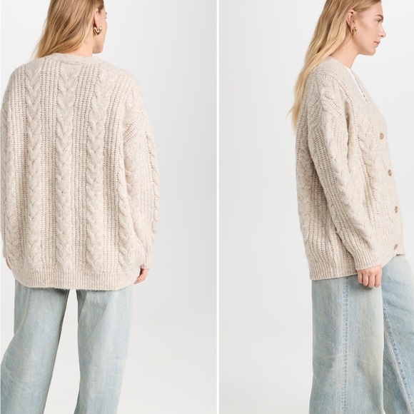 Cable Cocoon Cardigan oatmeal - Picture 11 of 12